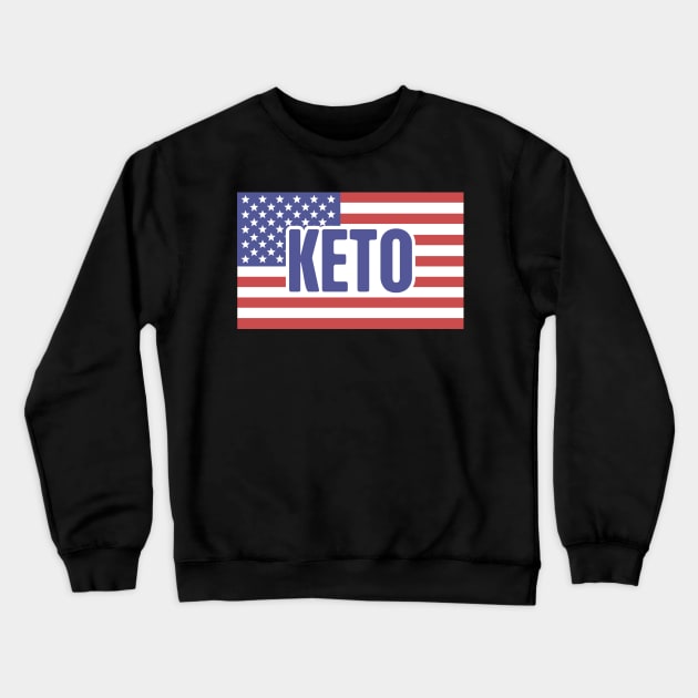 American Flag & KETO Crewneck Sweatshirt by MeatMan